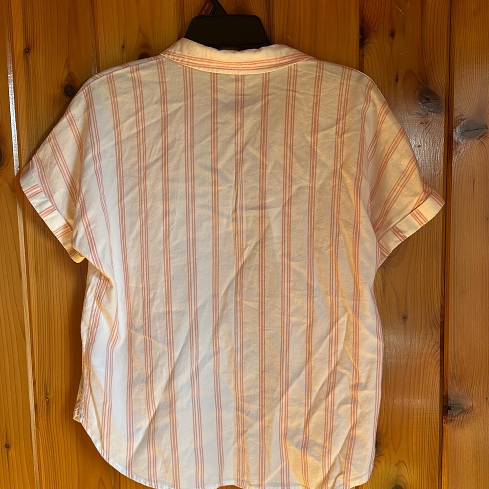 A striped pink and white shirt
